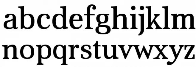 Aver फ़ॉन्ट लोअरकेस