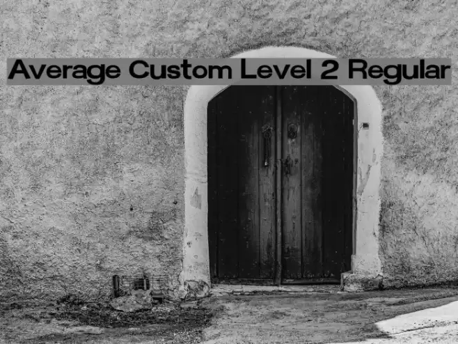 Average Custom Level 2 Regular Шрифта examples