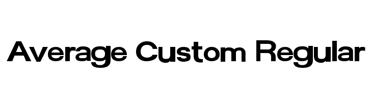 Average Custom Regular Font