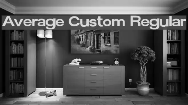 Average Custom Regular Font examples