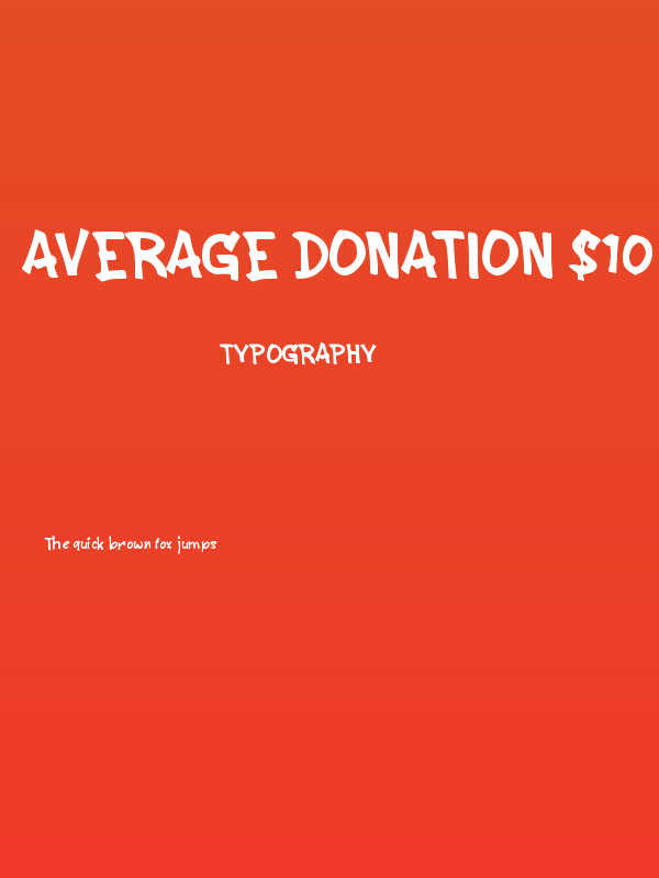 Average Donation $10 Poster