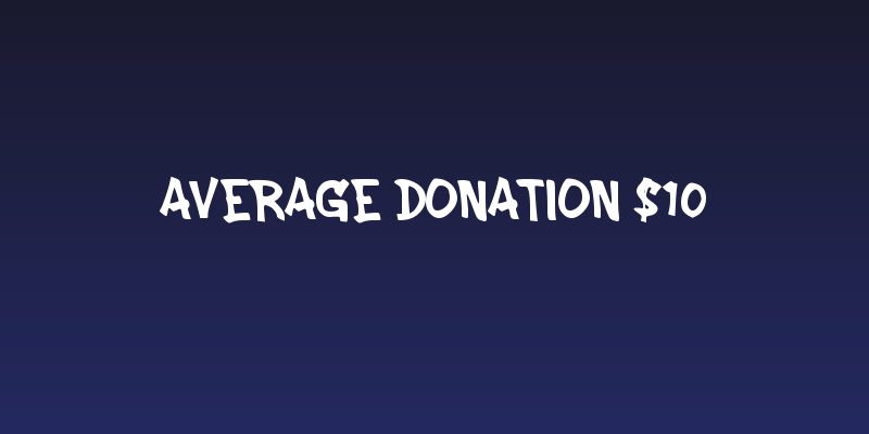 Average Donation $10 Social Header