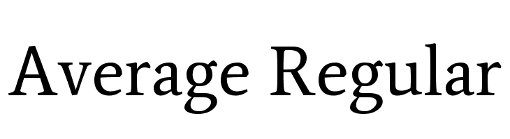 Average Regular  フリーフォントのダウンロード