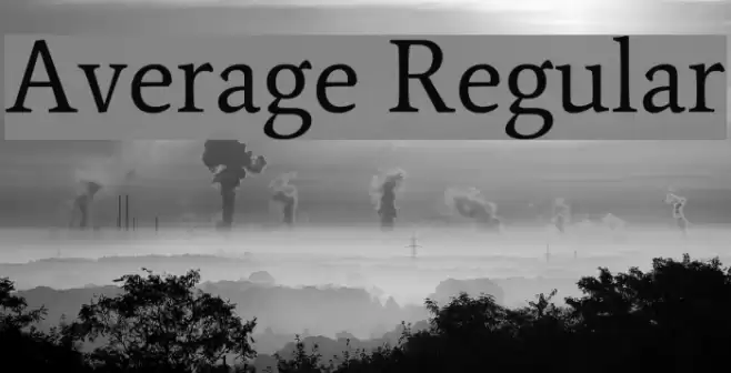 Average Regular Font examples
