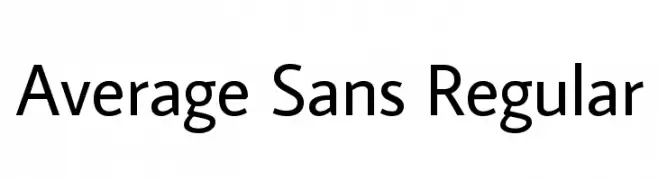 Average Sans Regular  baixar fontes gratis