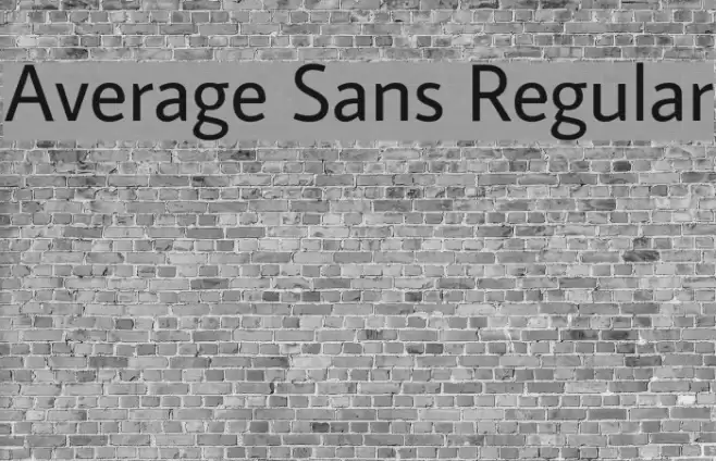 Average Sans Regular Font examples