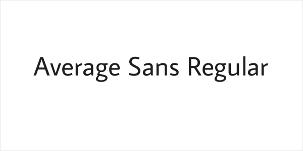Average Sans Regular Logo