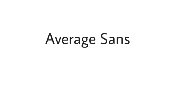 Average Sans Logo