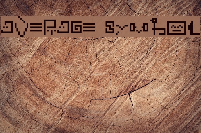 Average symbol Font examples