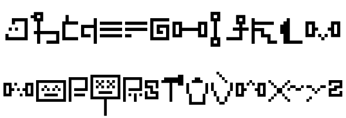 Average symbol Font LOWERCASE