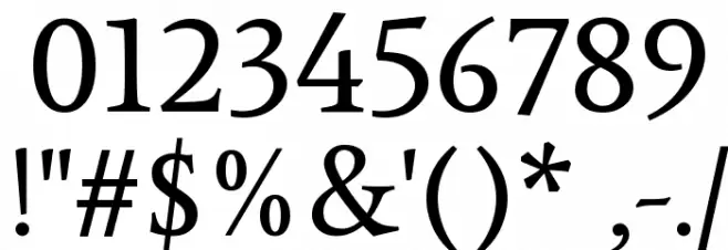 Average Font OTHER CHARS