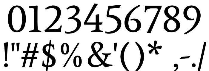 Average Font OTHER CHARS