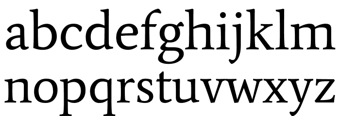 Average Font LOWERCASE