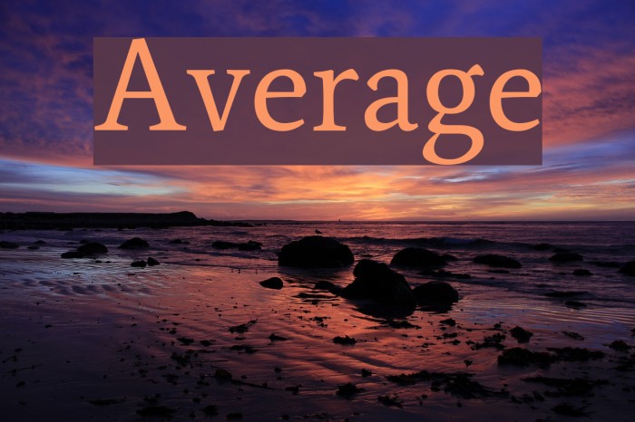 Average Font examples
