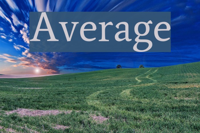 Average Font examples