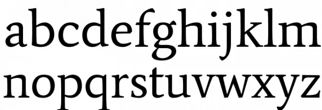 Average Font LOWERCASE