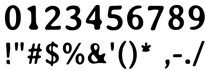 Averia-Bold Font OTHER CHARS