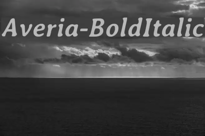 Averia-BoldItalic Font examples