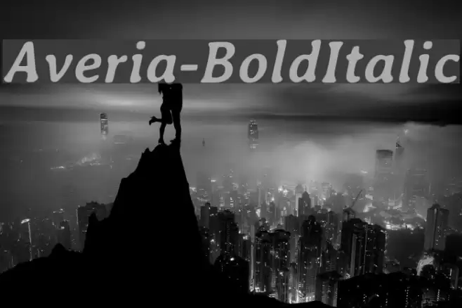 Averia-BoldItalic Font examples