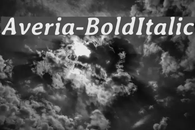 Averia-BoldItalic Font examples