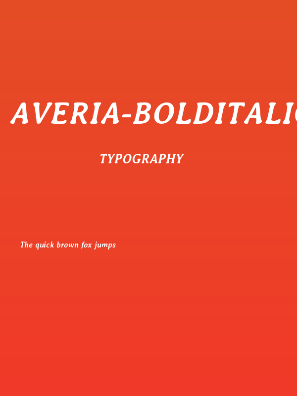 Averia-BoldItalic Poster