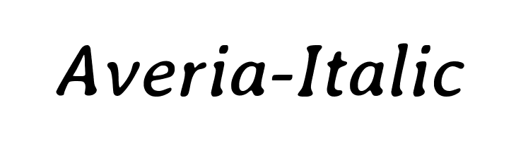 Averia-Italic Font