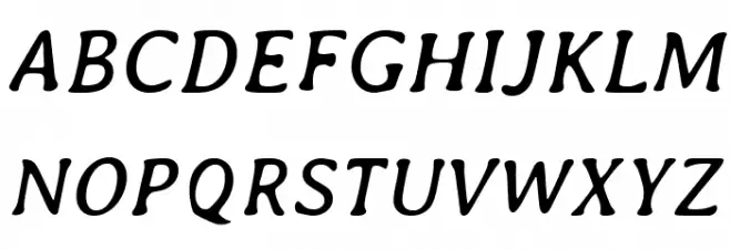 Averia-Italic Schriftart Groß
