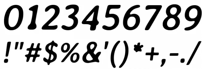 Averia Libre Bold Italic Polices AUTRES CHARS