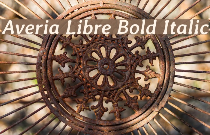 Averia Libre Bold Italic Font examples