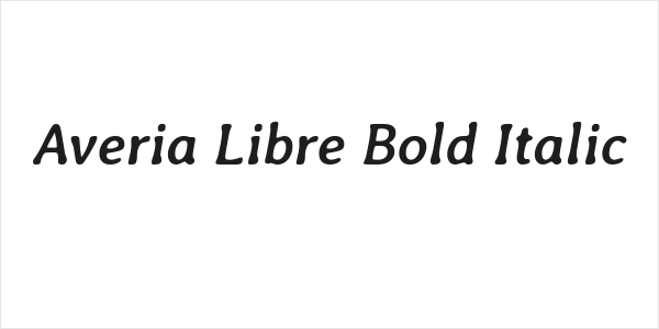 Averia Libre Bold Italic Logo