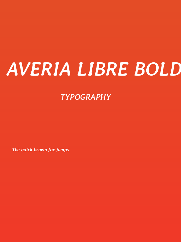 Averia Libre Bold Italic Poster