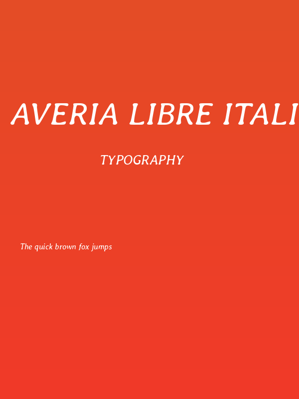 Averia Libre Italic Poster