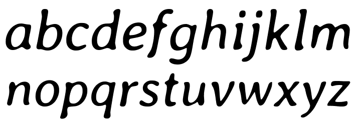 Averia Libre Italic Font LOWERCASE