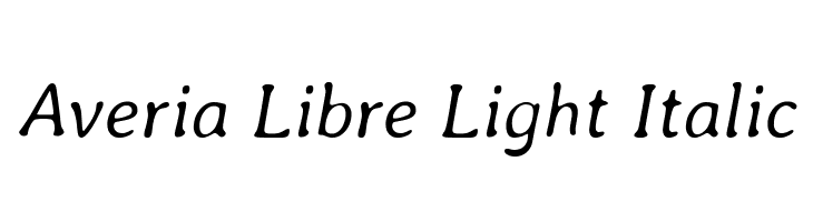 Averia Libre Light Italic  フリーフォントのダウンロード