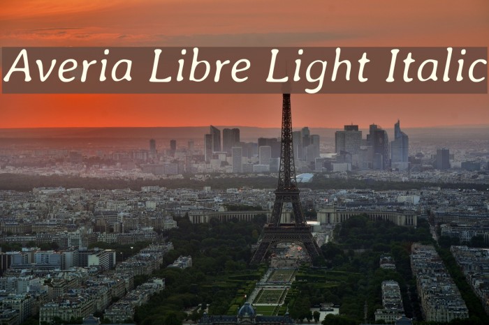 Averia Libre Light Italic Font examples