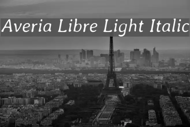 Averia Libre Light Italic Example 1