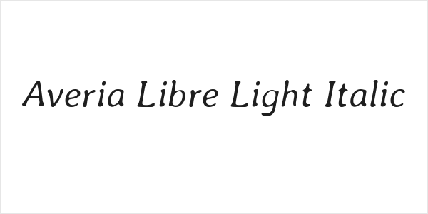 Averia Libre Light Italic Logo