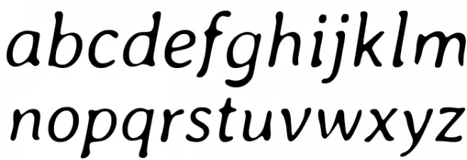 Averia Libre Light Italic Шрифта строчной