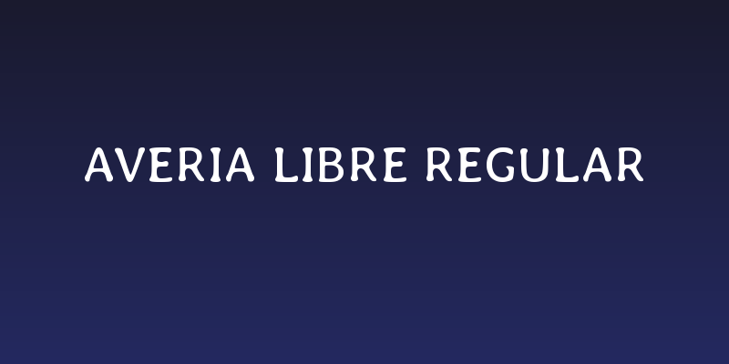 Averia Libre Regular Social Header