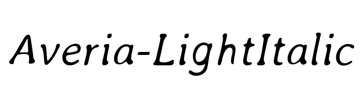 Averia-LightItalic Font