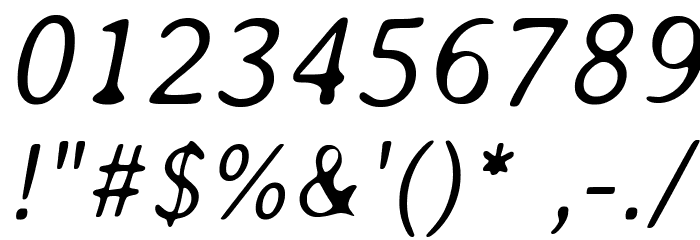 Averia-LightItalic Font OTHER CHARS