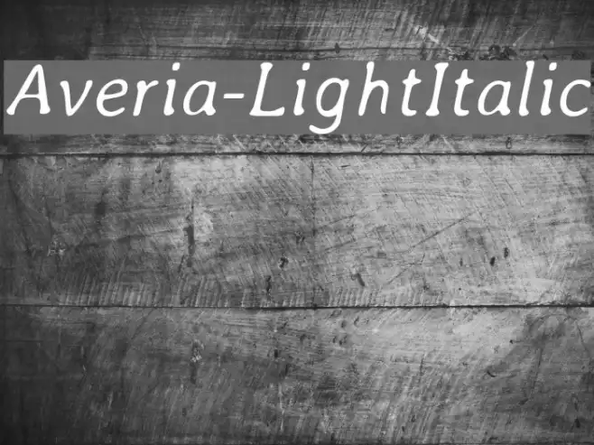 Averia-LightItalic Example 1