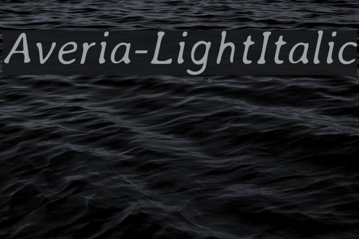 Averia-LightItalic Font examples