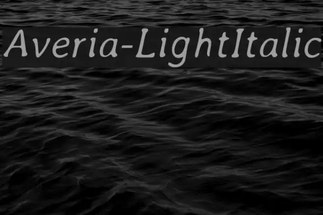 Averia-LightItalic Example 3