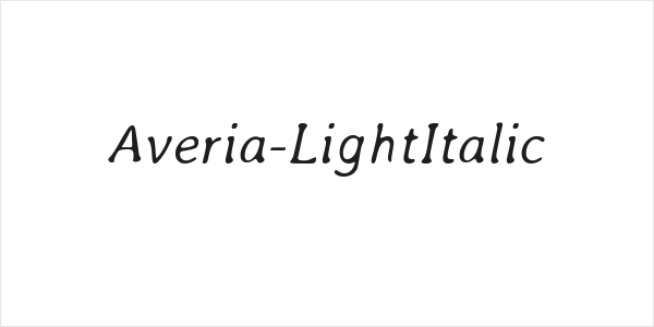 Averia-LightItalic Logo