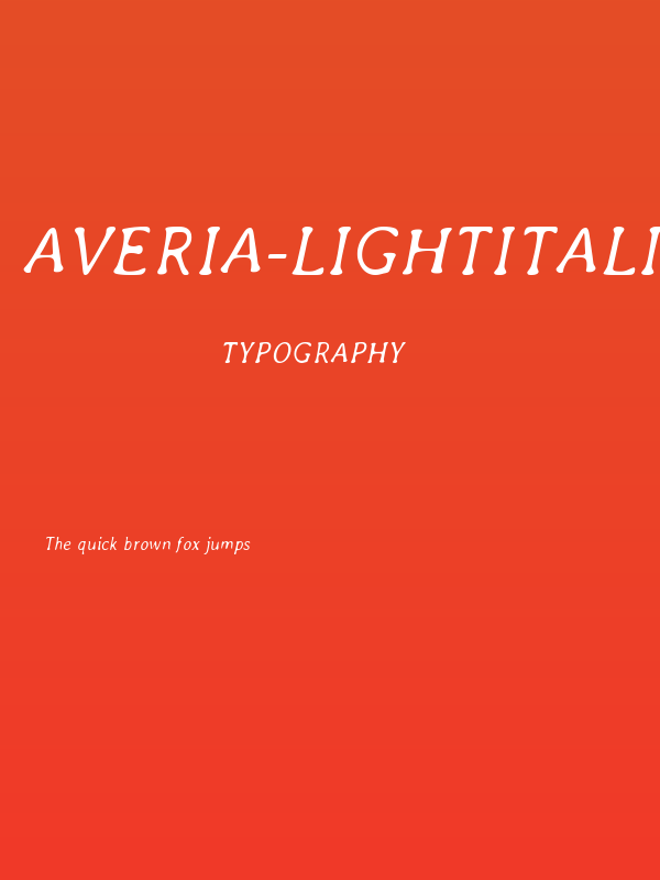 Averia-LightItalic Poster