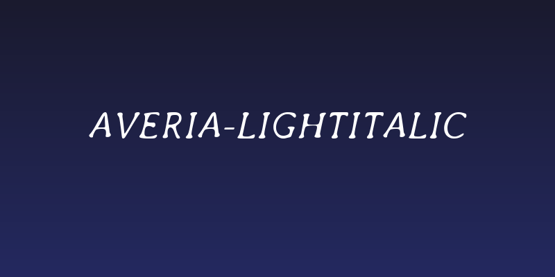 Averia-LightItalic Social Header