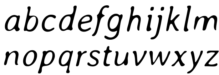 Averia-LightItalic Font LOWERCASE