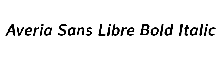 Averia Sans Libre Bold Italic Font