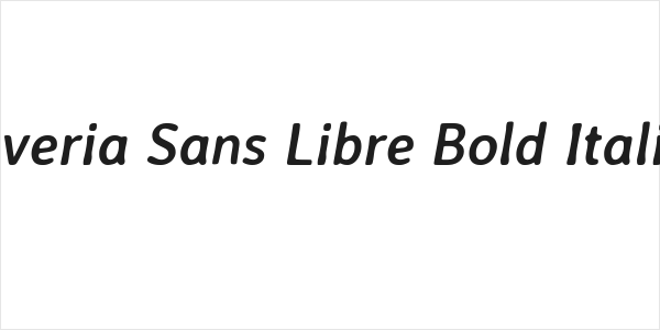 Averia Sans Libre Bold Italic Logo